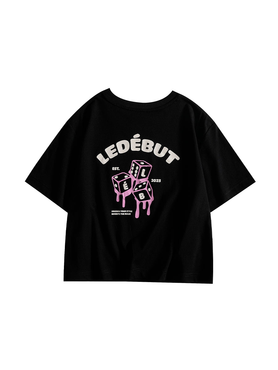 Women LEB Dice Crop Tee