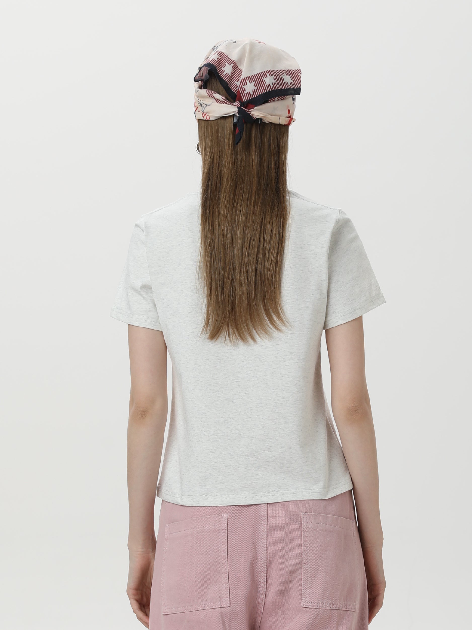 Women Basic 9057 Crew Neck Tee