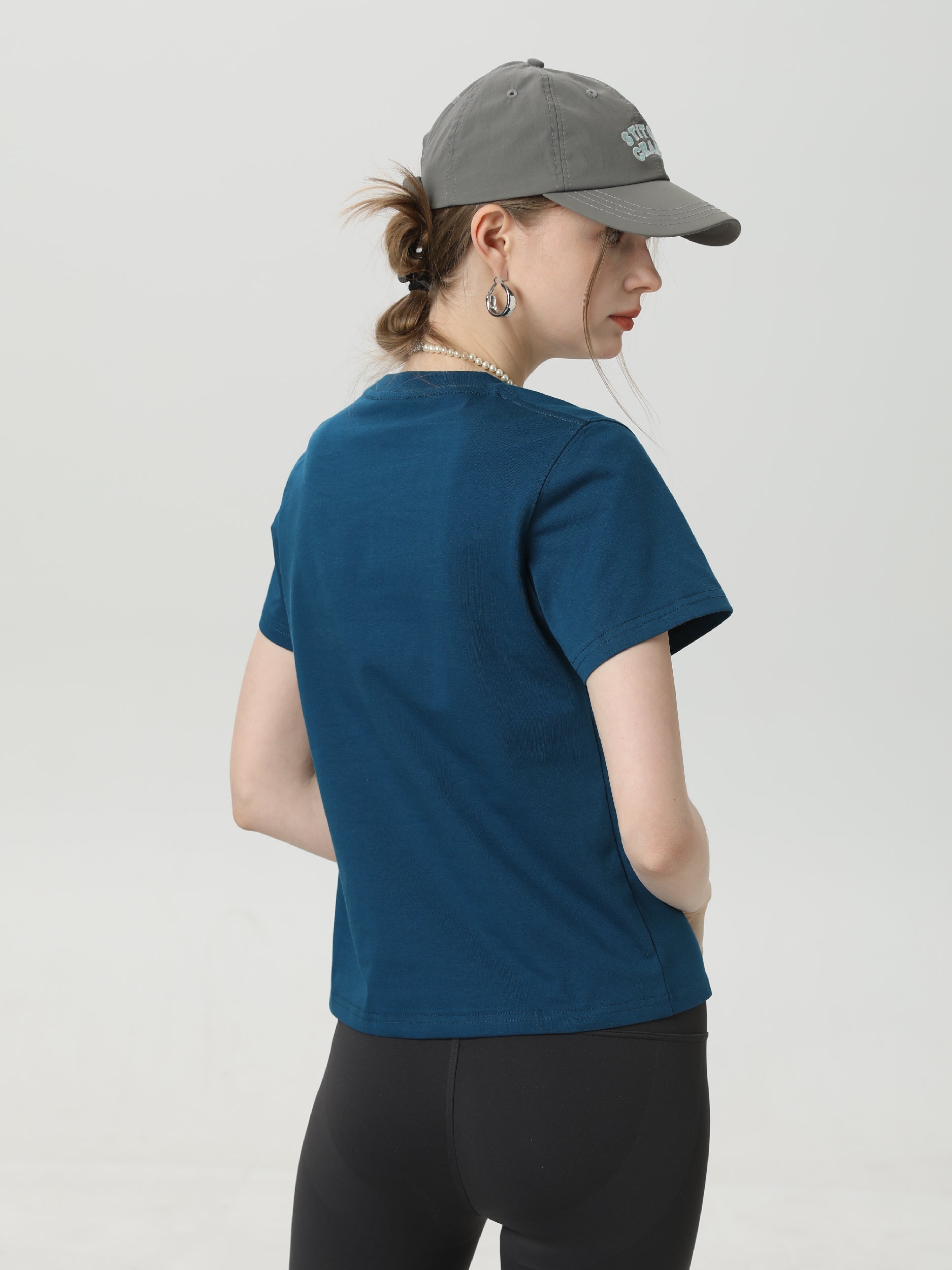 Women Basic 9057 Crew Neck Tee