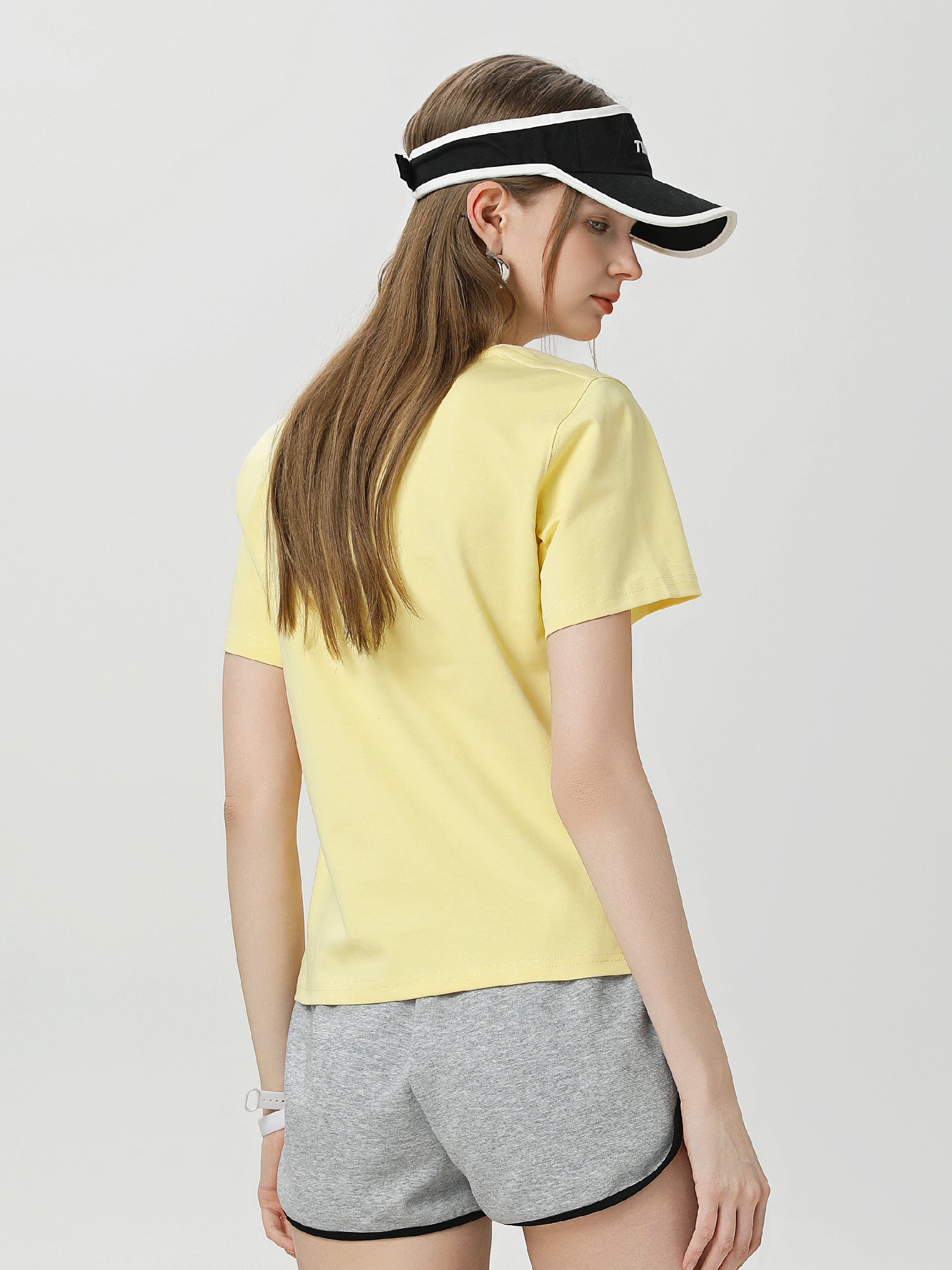 Women Basic 9057 Crew Neck Tee