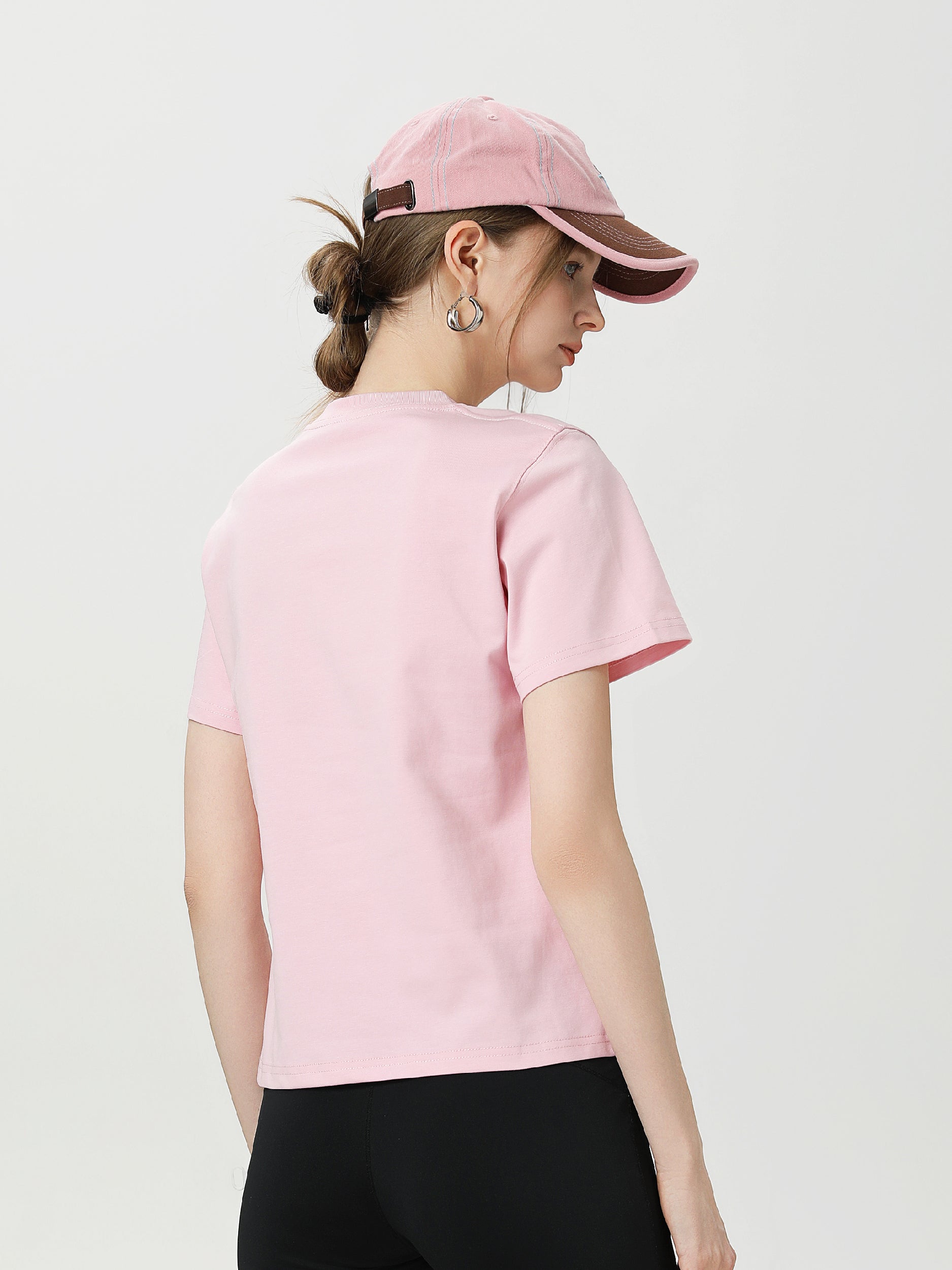 Women Basic 9057 Crew Neck Tee