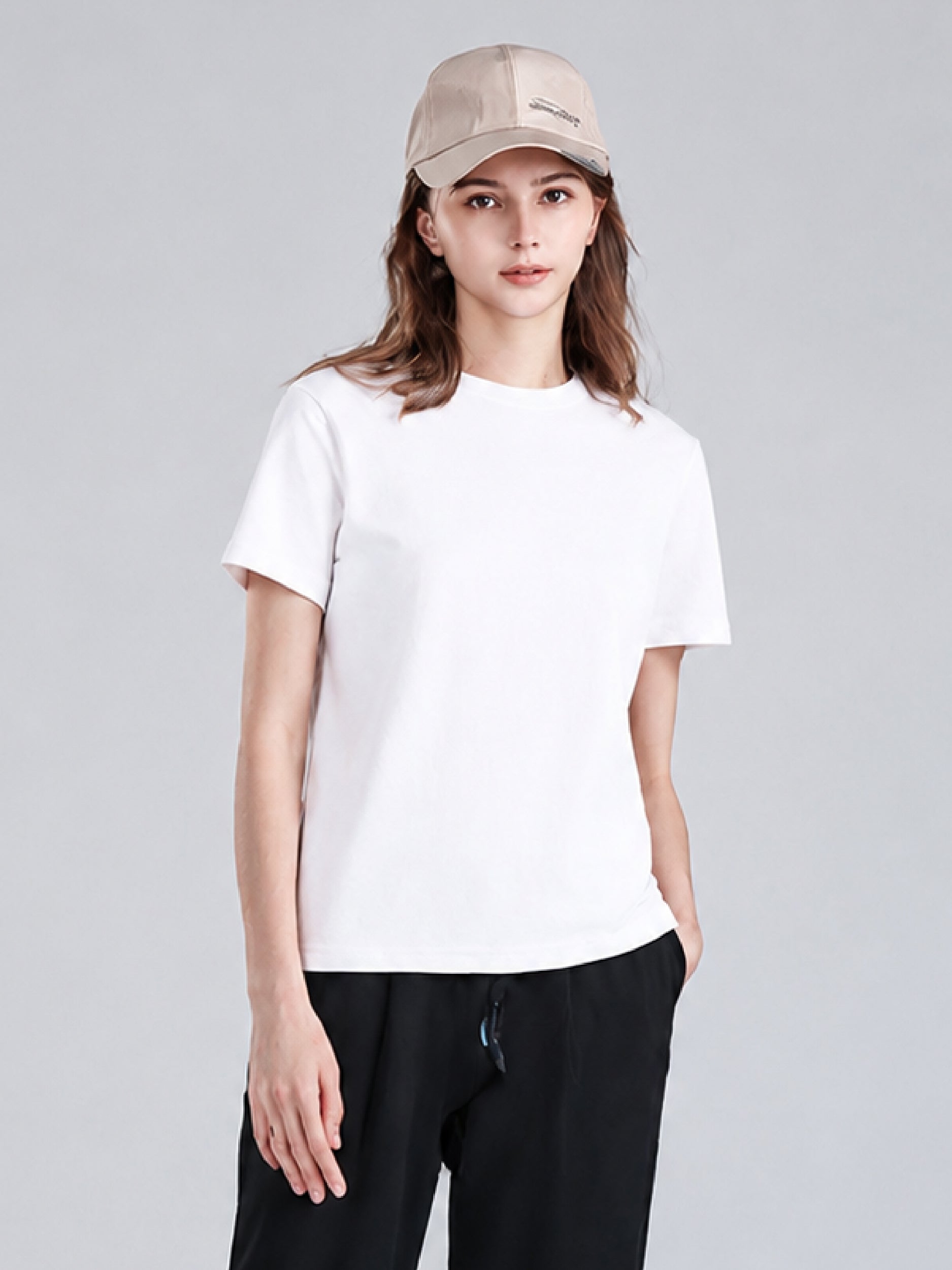 Women Basic 9066 Crew Neck Tee