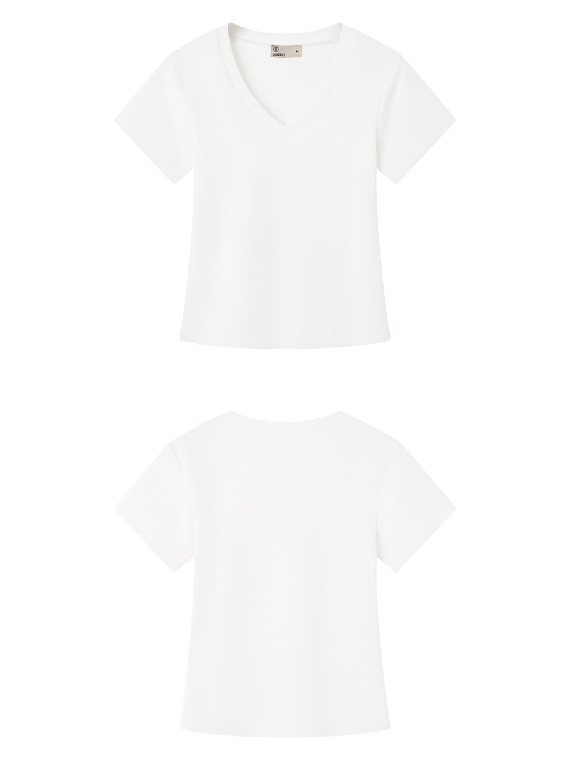 Women Basic 9055 V-Neck Tee