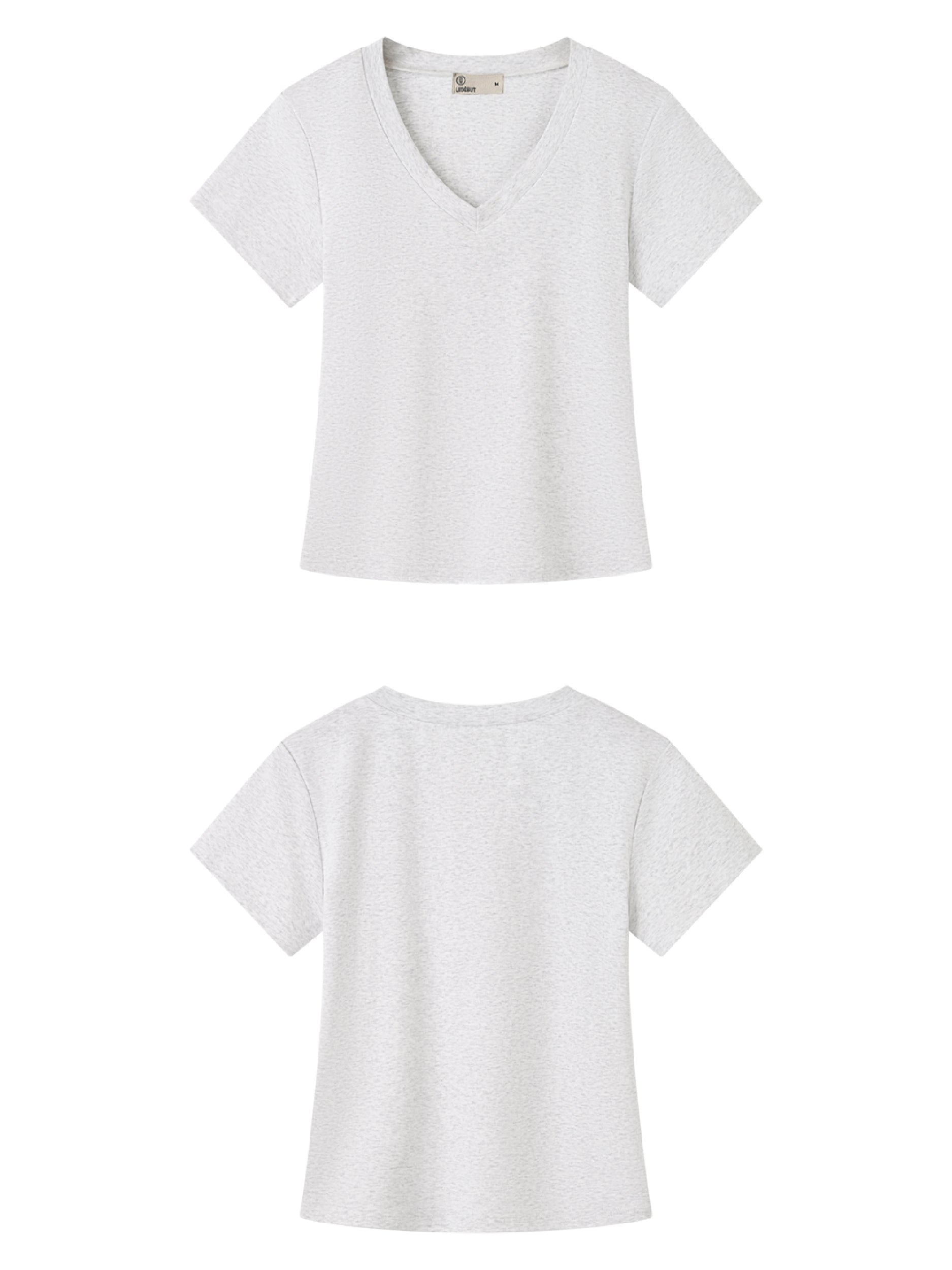 Women Basic 9055 V-Neck Tee