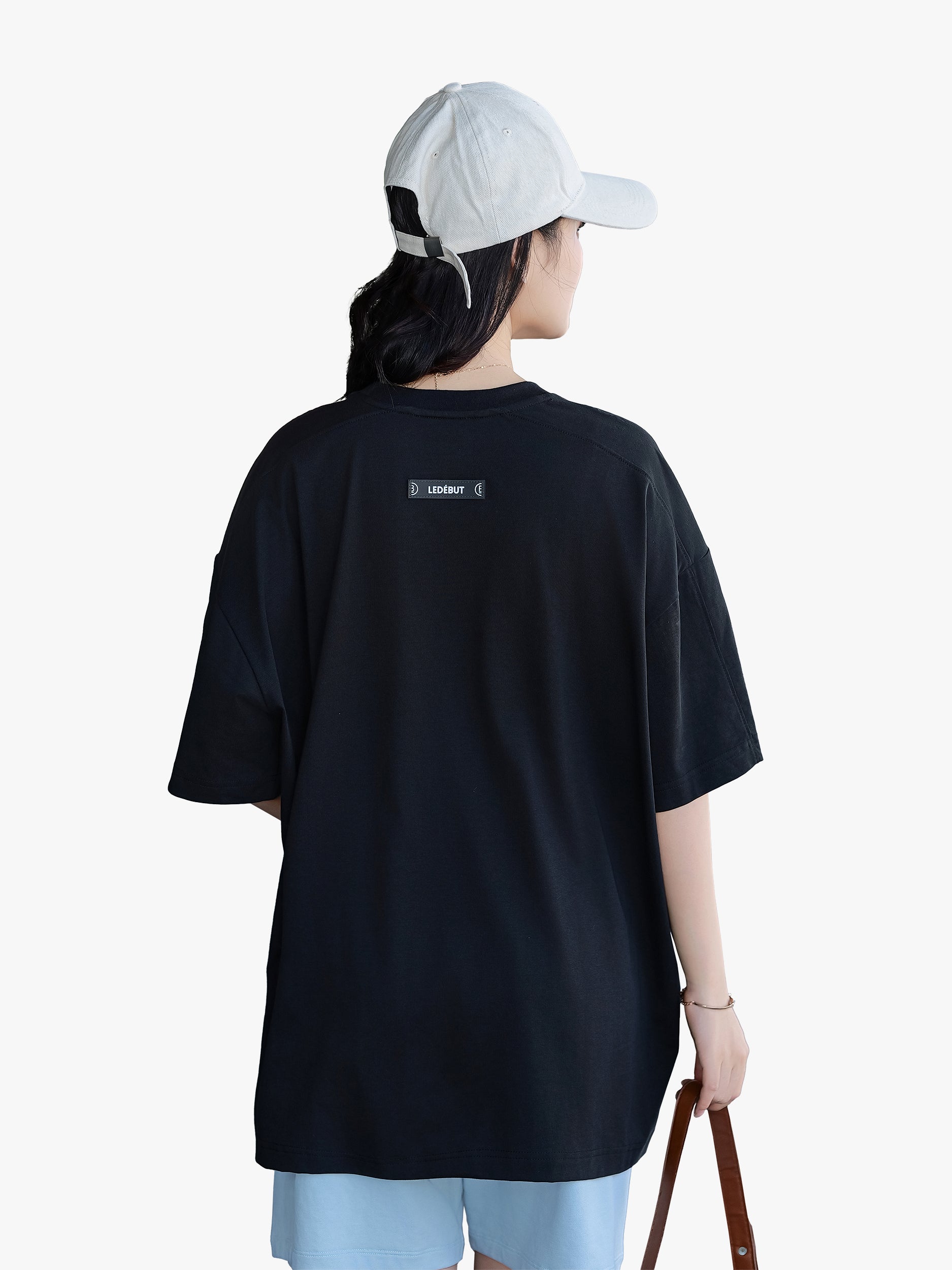 Unisex LEDEBUT High Density Star Pearl Print Oversized Tee