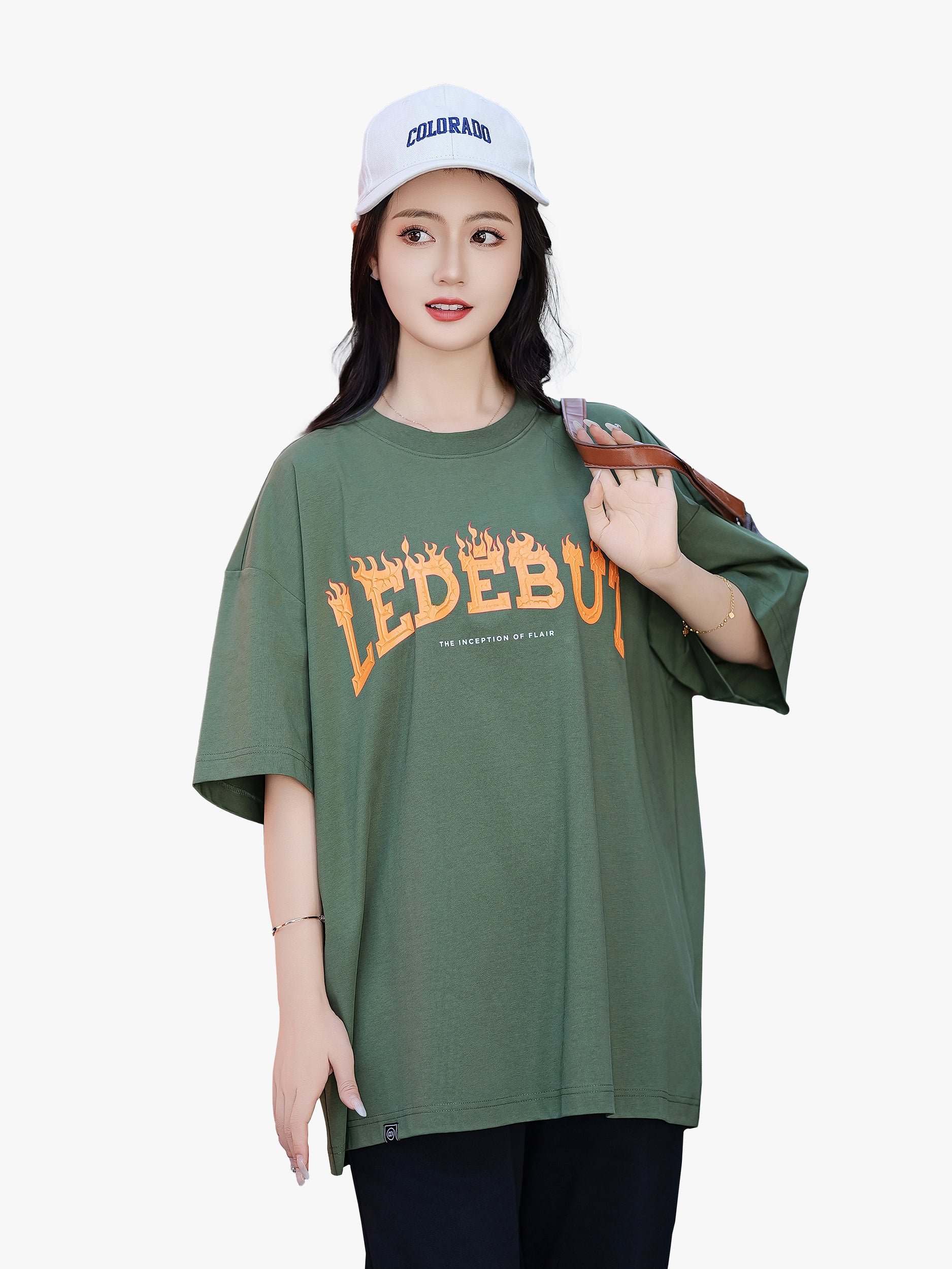 Unisex LEDEBUT Flame 3D Print Oversized Tee