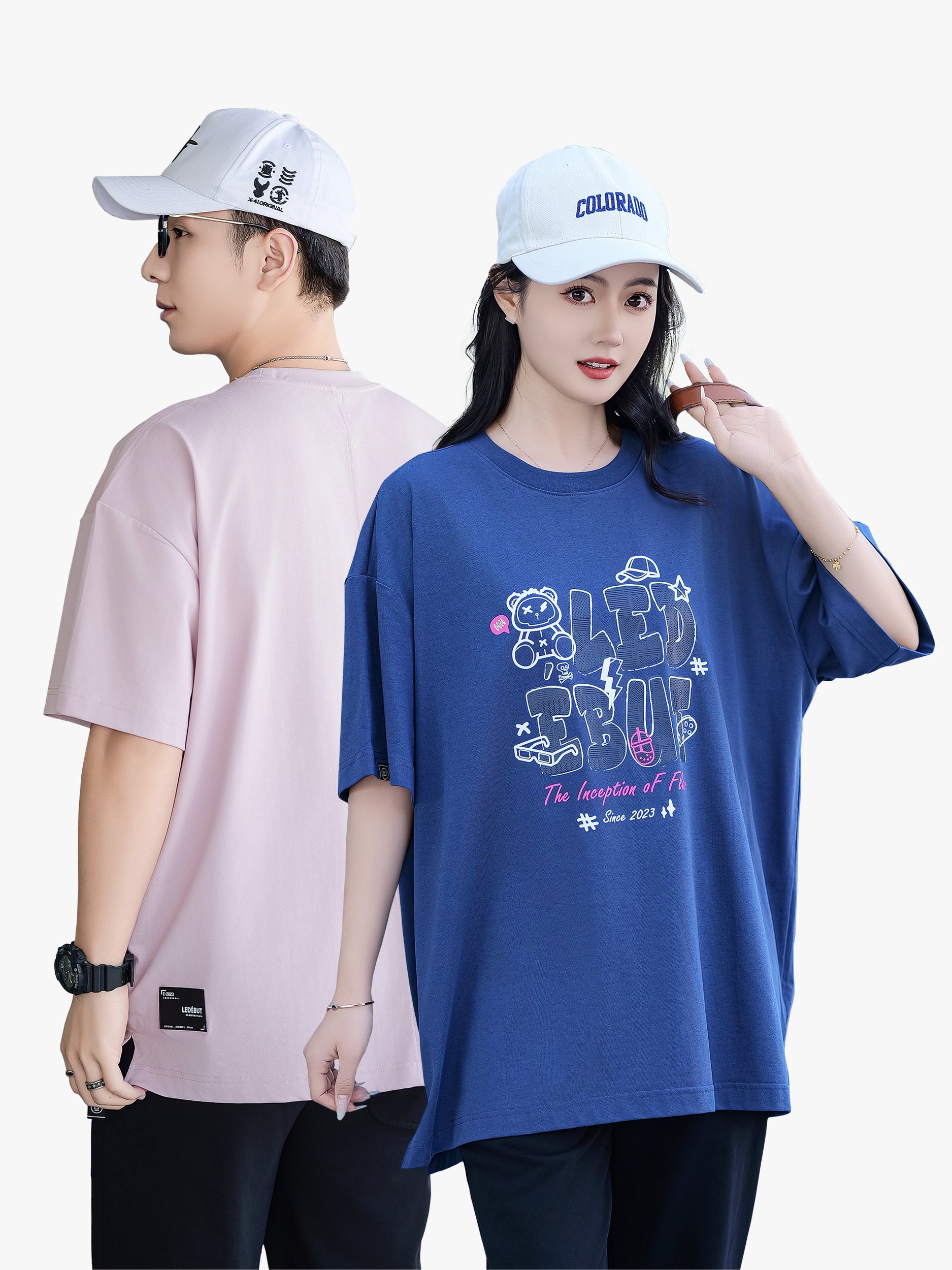 Unisex LEDEBUT Fun Bubble Font Oversized Tee