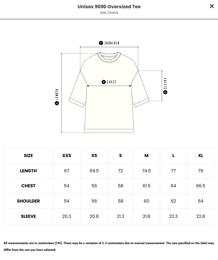 Unisex 9090 Oversized Tee