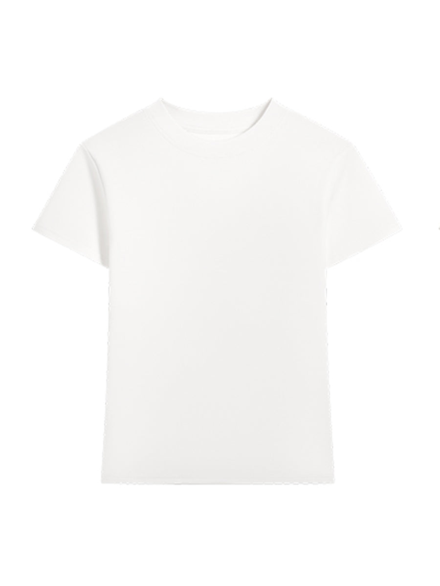 Women Basic 9066 Crew Neck Tee