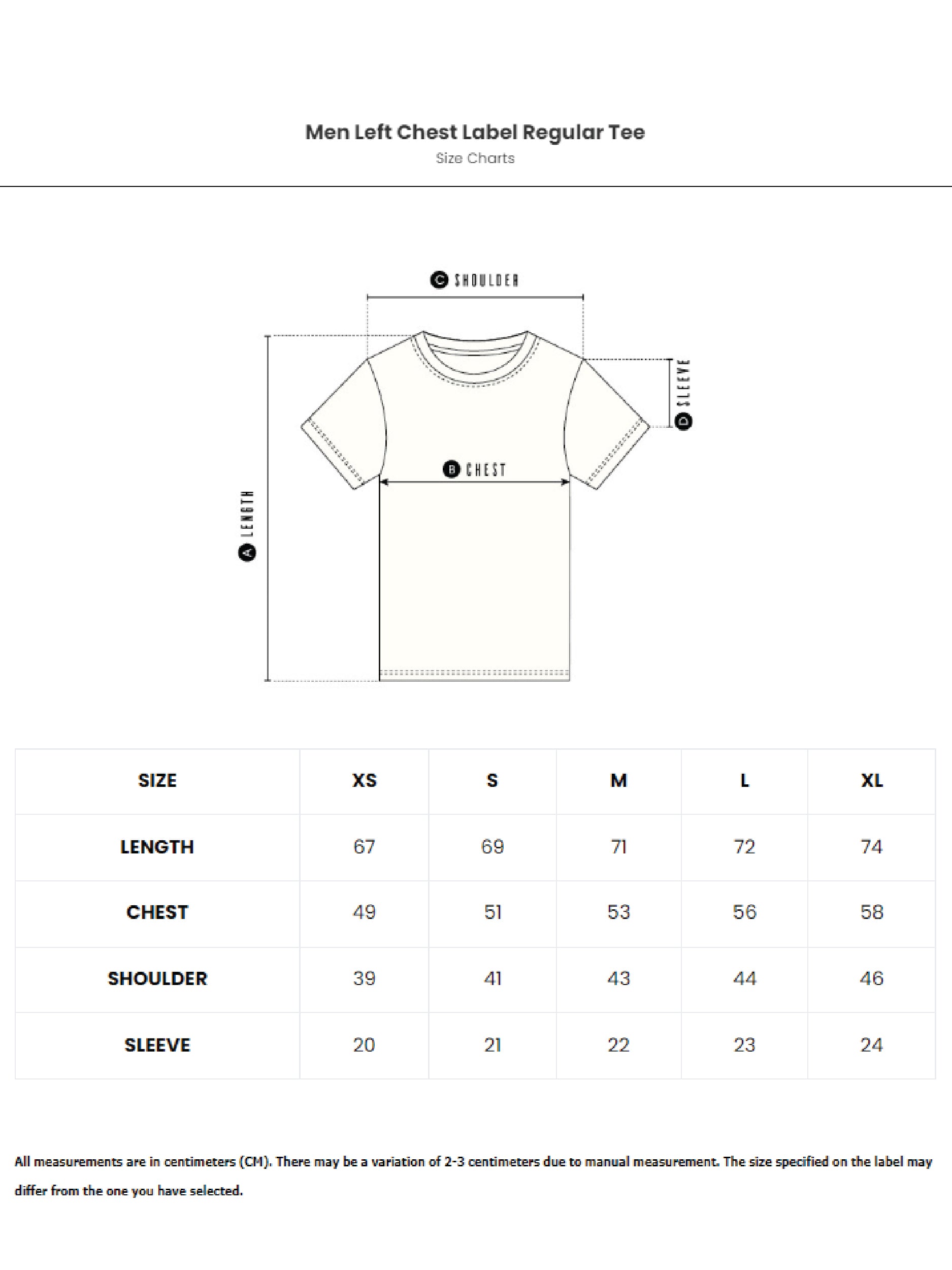 Men Center Label Regular Tee